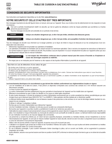 Mode d'emploi | Whirlpool AKT 5000/NB Manuel utilisateur | Fixfr