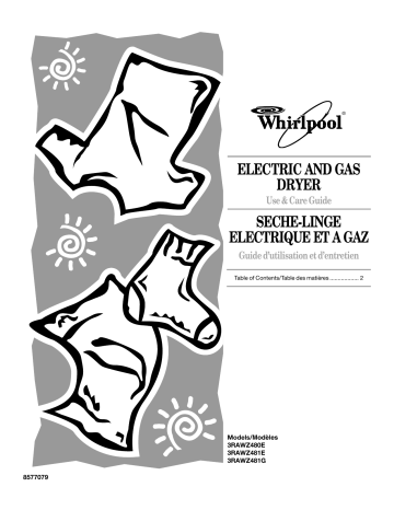 AWZ 481 G | AWZ 480 E | Mode d'emploi | Whirlpool AWZ 481 E Manuel utilisateur | Fixfr