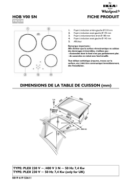 Whirlpool HOB V00 S N Manuel utilisateur