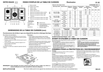 Mode d'emploi | Whirlpool HB 610 S Manuel utilisateur | Fixfr