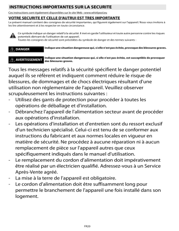 Mode d'emploi | Whirlpool AKZ 479/IX Manuel utilisateur | Fixfr