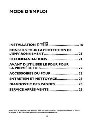 Mode d'emploi | Whirlpool AKP 309/IX/03 Manuel utilisateur | Fixfr