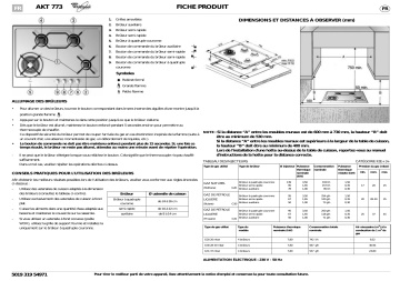 Mode d'emploi | Whirlpool AKT 773/IX Manuel utilisateur | Fixfr