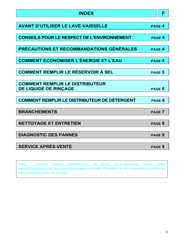 Mode d'emploi | Whirlpool ADG 954/2 Manuel utilisateur | Fixfr