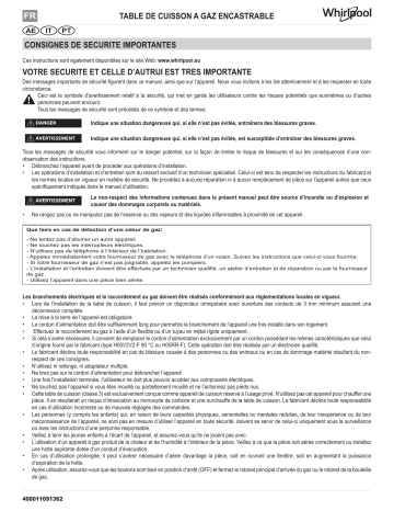 Mode d'emploi | Whirlpool GMA 9522/IXL Manuel utilisateur | Fixfr