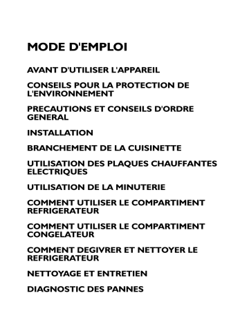 Mode d'emploi | Whirlpool KDU 1476-1 Manuel utilisateur | Fixfr