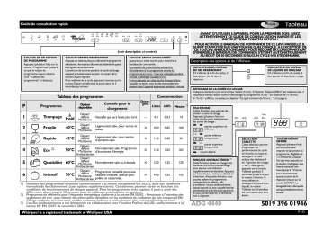 Mode d'emploi | Whirlpool ADG 4440 FD Manuel utilisateur | Fixfr