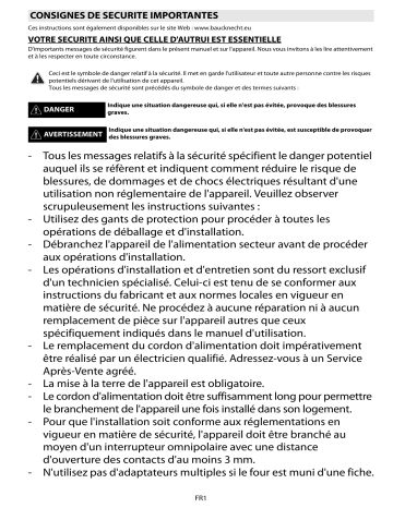 Mode d'emploi | Whirlpool BMVE 8100/PT Manuel utilisateur | Fixfr