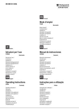 Indesit OK 89E D 0 X/HA Manuel utilisateur