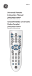 GE 20621 Universal Remote User Manual