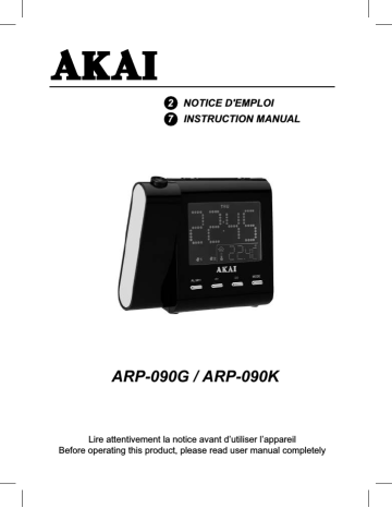 ARP-090K | Akai ARP-090G Manuel utilisateur | Fixfr