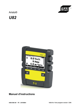 ESAB U82 Manuel utilisateur