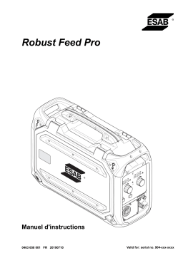 ESAB Robust Feed PRO Manuel utilisateur