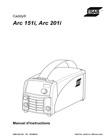 Arc 151i | ESAB Arc 201i Manuel utilisateur | Fixfr