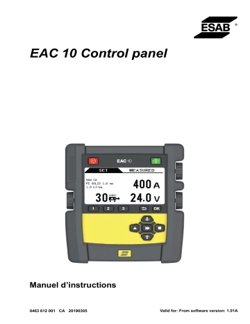 ESAB EAC 10 Manuel utilisateur | Fixfr