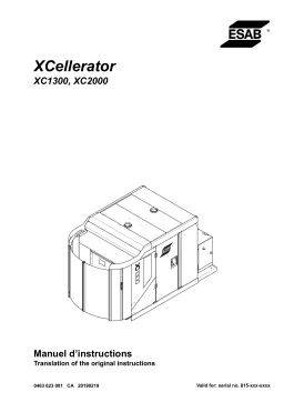 ESAB Xcellerator Manuel utilisateur