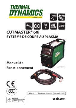 ESAB CUTMASTER® 60i Manuel utilisateur