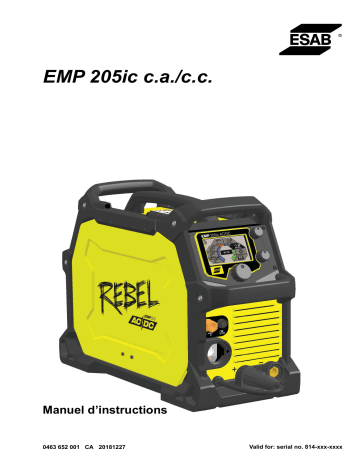 ESAB EMP 205ic AC/DC Manuel utilisateur | Fixfr