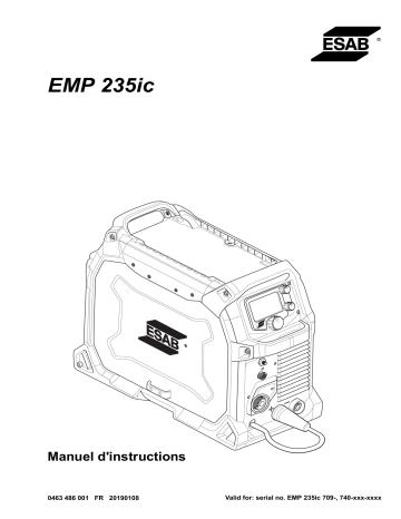 ESAB EMP 235ic Manuel utilisateur | Fixfr