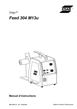 ESAB Origo™Feed 304 M13u Manuel utilisateur