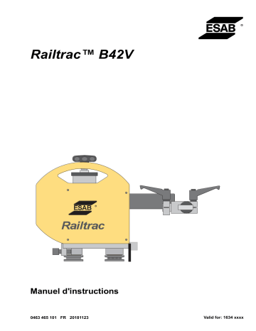 ESAB Railtrac™ B42V Manuel utilisateur | Fixfr