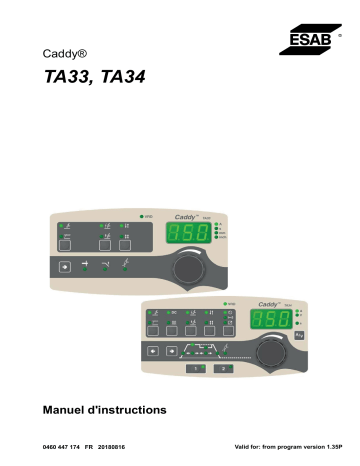 TA33 | ESAB TA34 Manuel utilisateur | Fixfr