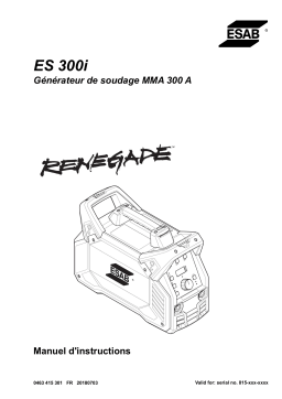 ESAB ES 300i Manuel utilisateur