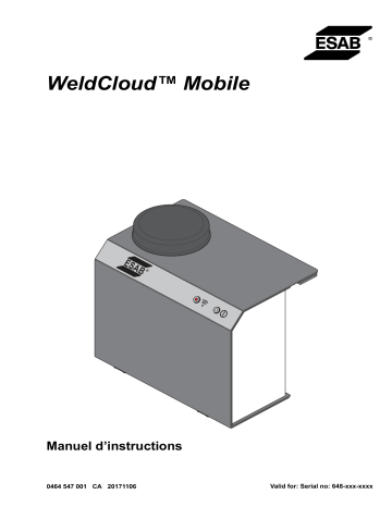 ESAB WeldCloud™ Mobile Manuel utilisateur | Fixfr