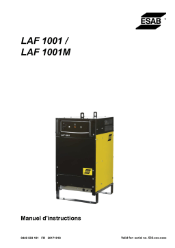 ESAB LAF 1001 / LAF 1001M Manuel utilisateur