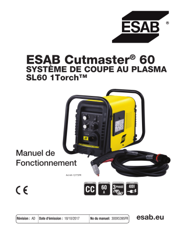 ESAB ESAB Cutmaster 60 Plasma Cutting System Manuel utilisateur | Fixfr