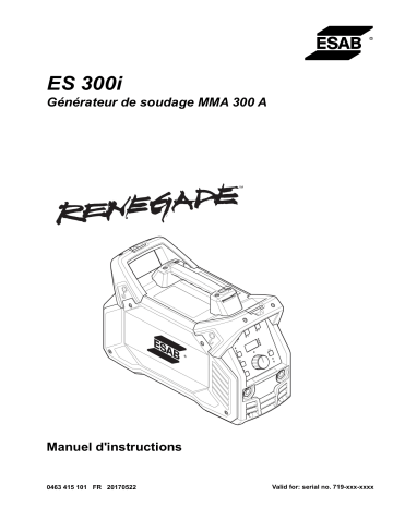 ESAB ES 300i Manuel utilisateur | Fixfr