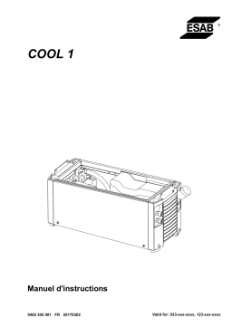 ESAB COOL 1 Manuel utilisateur