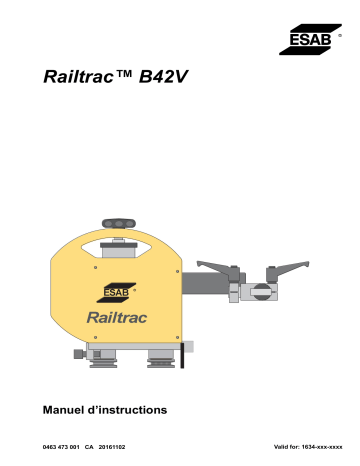 ESAB Railtrac™ B42V Manuel utilisateur | Fixfr