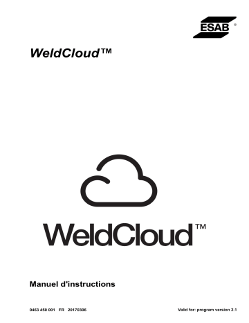 ESAB WeldCloud™ Manuel utilisateur | Fixfr