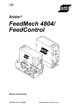 ESAB FeedControl - Aristo Manuel utilisateur