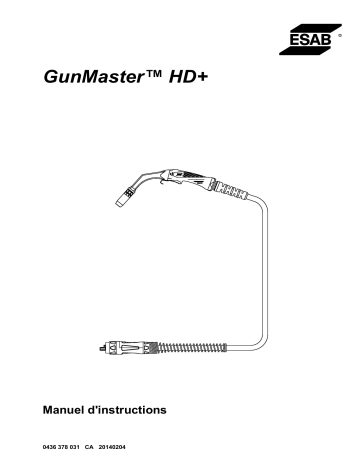 ESAB GunMaster HD  Manuel utilisateur | Fixfr