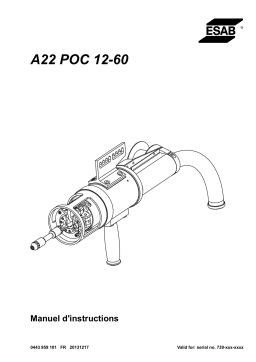 ESAB A22 POC 12-60 Manuel utilisateur