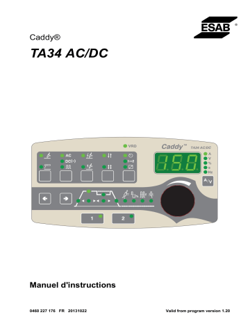 ESAB TA34 AC/DC Manuel utilisateur | Fixfr