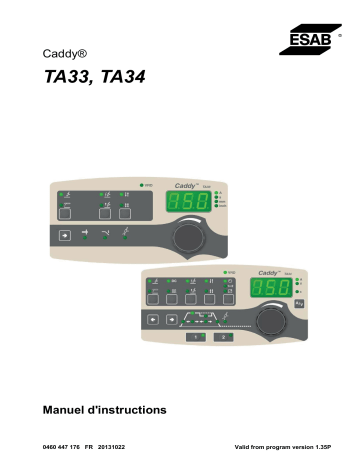 TA33 | ESAB TA34 Manuel utilisateur | Fixfr