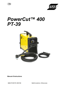 ESAB PowerCut 400 Manuel utilisateur