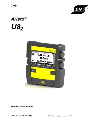 ESAB U82 Aristo Manuel utilisateur | Fixfr