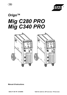 ESAB Mig C340 PRO Manuel utilisateur