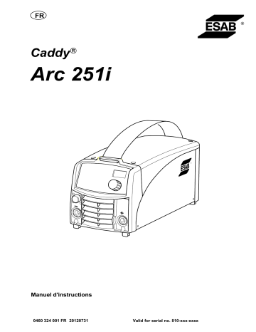 ESAB Caddy 250 Arc 251i Manuel utilisateur | Fixfr