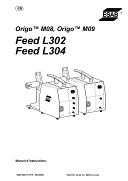 ESAB Feed L302 M08 Manuel utilisateur