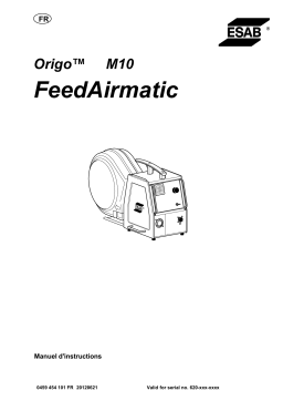 ESAB FeedAirmatic M10 Manuel utilisateur