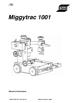 ESAB Miggytrac 1001 Manuel utilisateur