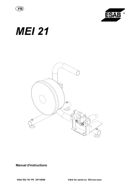 ESAB MEI 21 Manuel utilisateur