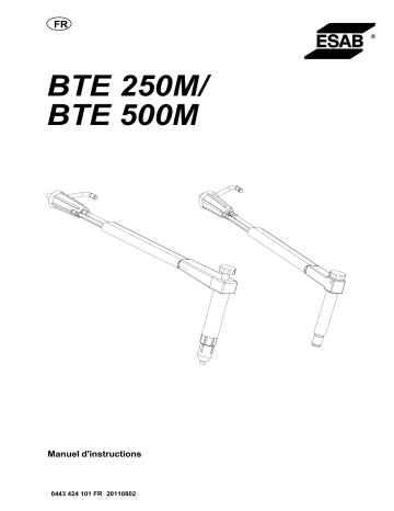 BTE 500M | ESAB BTE 250M Manuel utilisateur | Fixfr