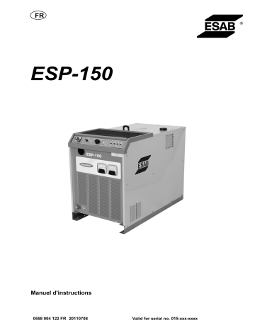 ESAB ESP-150 Manuel utilisateur | Fixfr