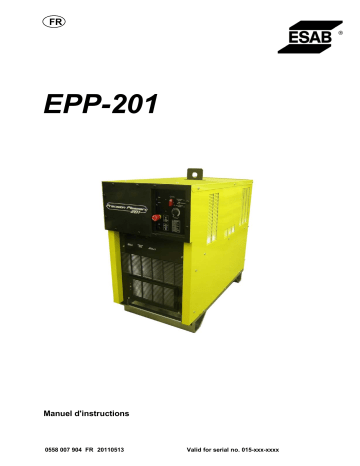 ESAB EPP-201 Manuel utilisateur | Fixfr